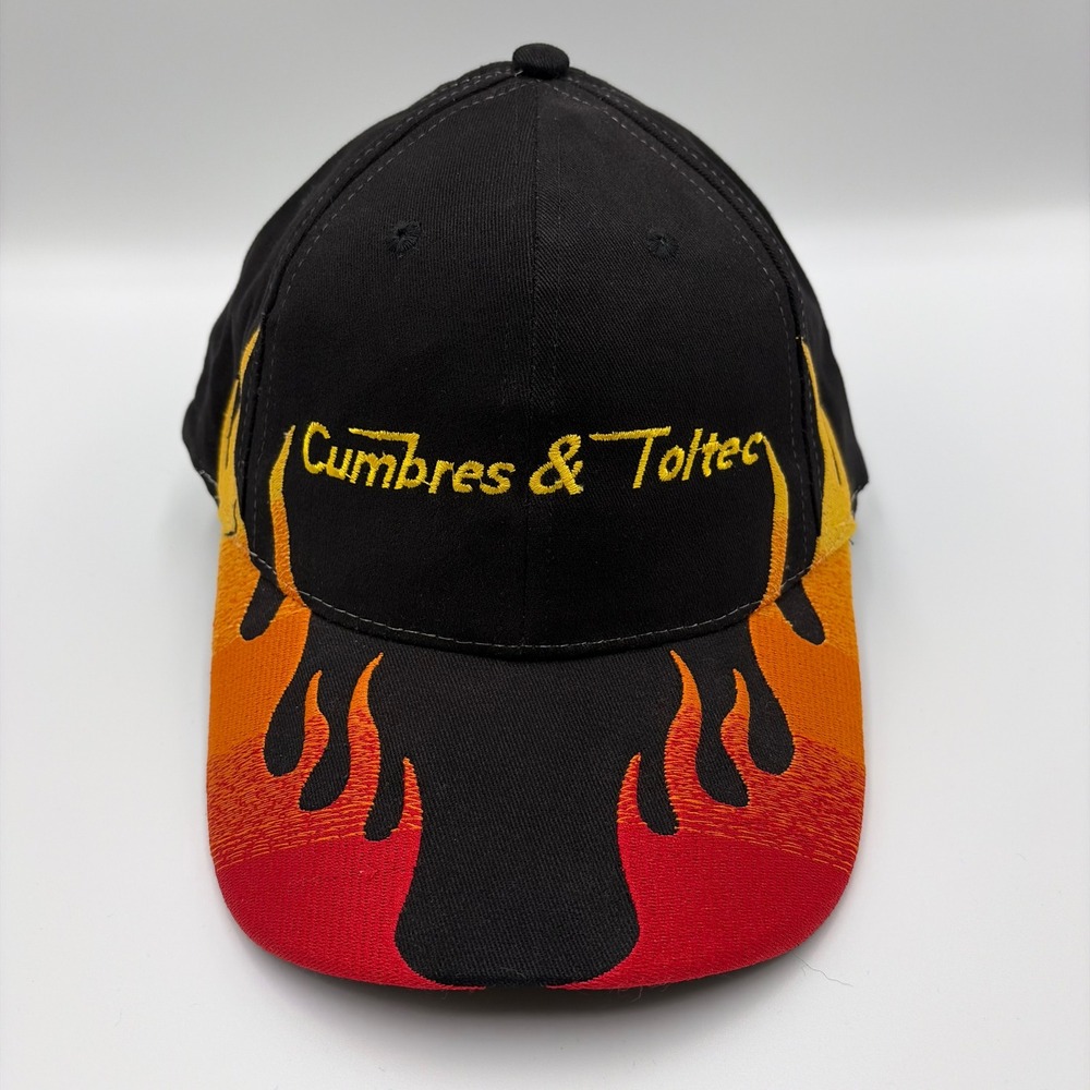 Cumbres & Toltec Railroad Hat Mens OSFM Black Flame Embroidered Souvenir Cap OC